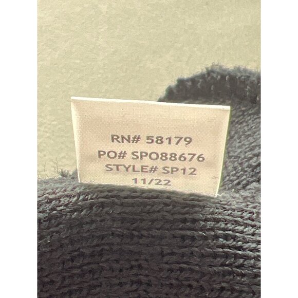 Beechfield Boston Hockey 63 Beanie Hat Unisex OS Circle Patch Black Yellow Knit - Picture 5 of 6